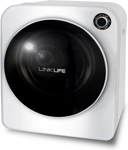LINKLIFE Electric Portable Laundry Dryer - 11Lbs 2.6 cu.f Compact Stainless Steel Cylinder Clothes Dryer for Apartment dorms RVs