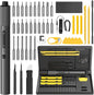 HOTO Electric Precision Screwdriver Kit, 46-in-1 Rechargeable Screwdriver Kit, Cordless Mini Power Screwdriver Kit with S2-Steel Bits, 2-Gears Torque, LED Light, Ideal for Phone/Glasses/Watch/Laptop