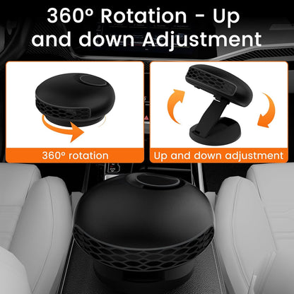 12V Car Heater – 150W Fast Heating Defroster Fan – 360° Rotatable Plug-In Heater Fan – Portable Windshield Defogger for Cars, Trucks & SUVs
