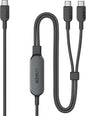 Anker USB C Cable,4 ft 2-in-1 USB C to USB C Cable 140W Max,Fast Charging for iPhone 16/16 Pro/16 Pro Max/16 Plus/15 Series,Galaxy S24,MacBook Air/Pro,Lenovo,iPad,and More (USB 2.0,Braided,Black)