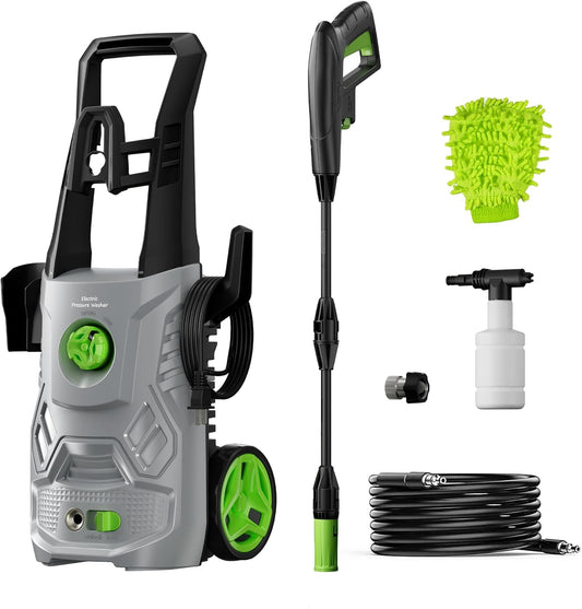 Pressure Washer, 4000PSI 2.6 GPM Max Power Washer with Foam Cannon 23FT Hose PATOOLIO Electric High Pressure Washer for Fences, Patios, Decks, Patios and Cars