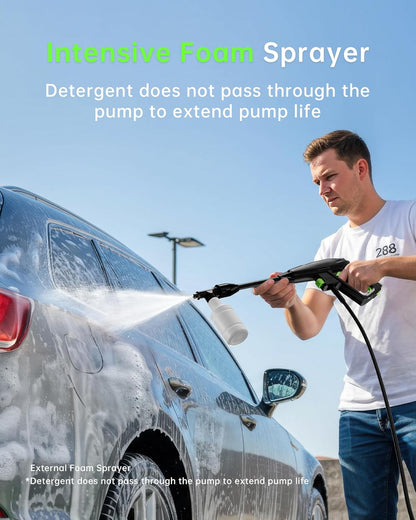 Pressure Washer, 4000PSI 2.6 GPM Max Power Washer with Foam Cannon 23FT Hose PATOOLIO Electric High Pressure Washer for Fences, Patios, Decks, Patios and Cars