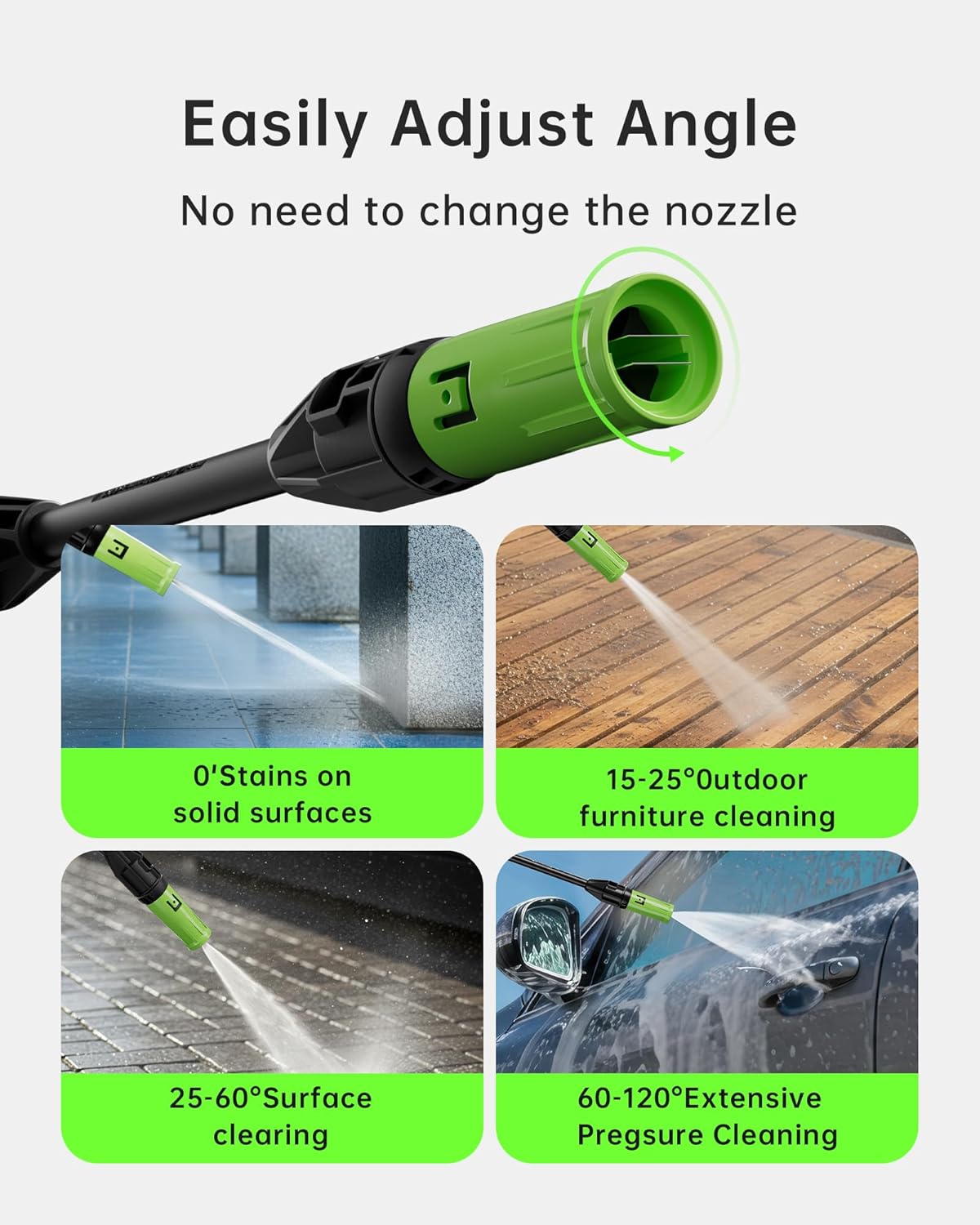 Pressure Washer, 4000PSI 2.6 GPM Max Power Washer with Foam Cannon 23FT Hose PATOOLIO Electric High Pressure Washer for Fences, Patios, Decks, Patios and Cars