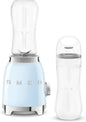 Smeg 50's Retro Style Personal Blender, 2 To-Go Bottles, 2 Speeds, 20 Oz, Compact Size, Pastel Blue, PBF01PBUS