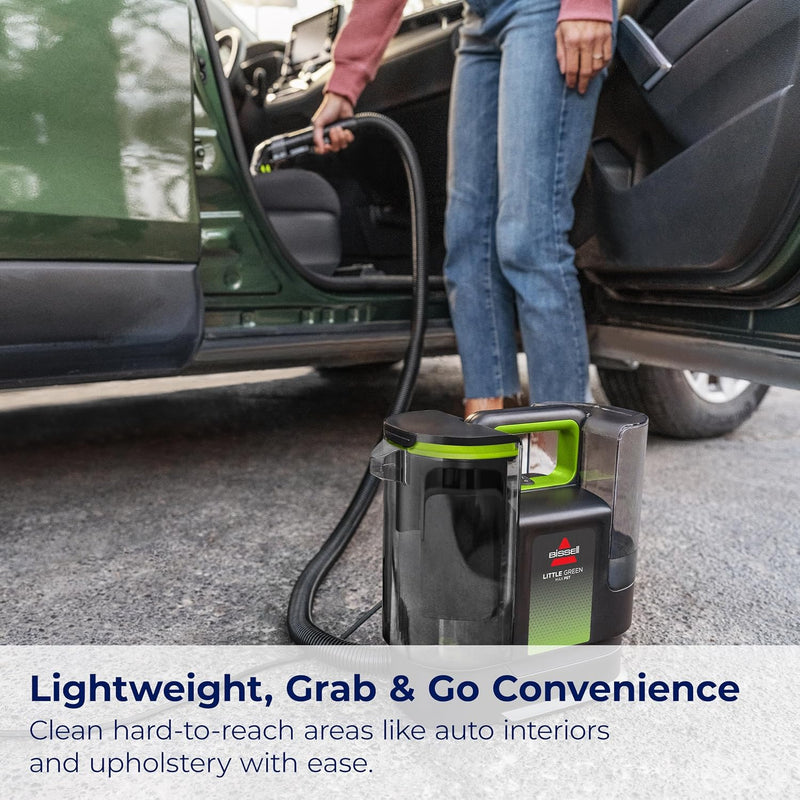 BISSELL Little Green Max Pet Portable Carpet and Upholstery Deep Cleaner, Car/Auto Detailer, with Self-cleaning Tough Stain Tool and Pet Hair Removal Tool, 3860B