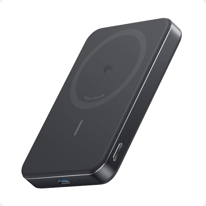 Anker MagGo Power Bank, Ultra Slim 10000mAh Magnetic Battery Pack, Qi2 Certified, Portable, 15W Ultra Fast MagSafe Compatible Charger, Ergonomic Design, Only for iPhone 15/14/13/12