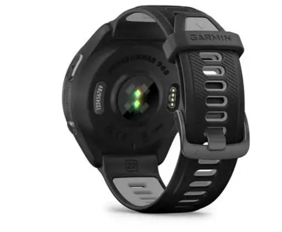 Garmin Forerunner 965 - Carbon Grey DLC Titanium Bezel with Black Case and Black/Powder Grey Silicone Band (010-02809-00)