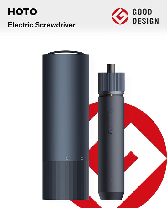 HOTO Electric Screwdriver Set, 3.6V Rechargeable Screwdriver Set with 12 S2-Steel Bits, Cordless Power Screwdriver Set with LED Light, All-in-One Design, 3 Torque, 4N·m 1500mAh, USB-C Charging - PuriLite