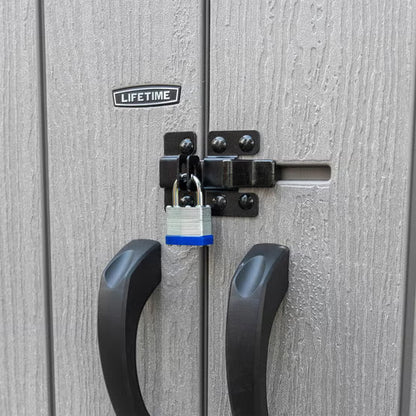 Lifetime Vertical Outdoor Storage Shed with Shelves