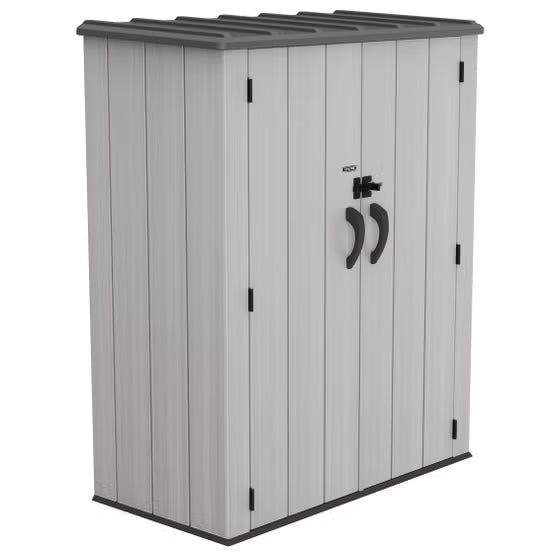 Lifetime Vertical Outdoor Storage Shed with Shelves