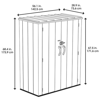 Lifetime Vertical Outdoor Storage Shed with Shelves