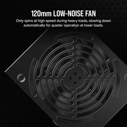 CORSAIR CX750 80 Plus Bronze Non Modular Low-Noise ATX 750 Watt Power Supply - NA - Black