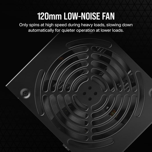 CORSAIR CX750 80 Plus Bronze Non Modular Low-Noise ATX 750 Watt Power Supply - NA - Black - PuriLite