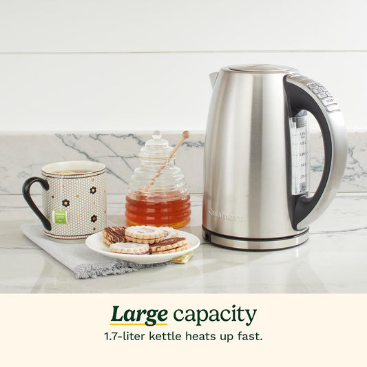 Cuisinart 1.7-Liter Stainless Steel Cordless Electric Kettle with 6 Preset Temperatures - PuriLite