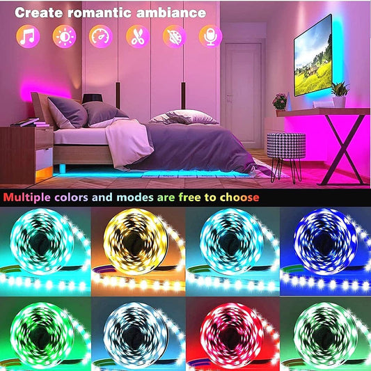 Tenmiro Led Lights for Bedroom 100ft(2 Rolls of 50ft) Smart Music Sync Color Changing LED Strip Lights with App and Remote Control RGB LED Strip, LED Lights for Room Home Party Decoration - PuriLite