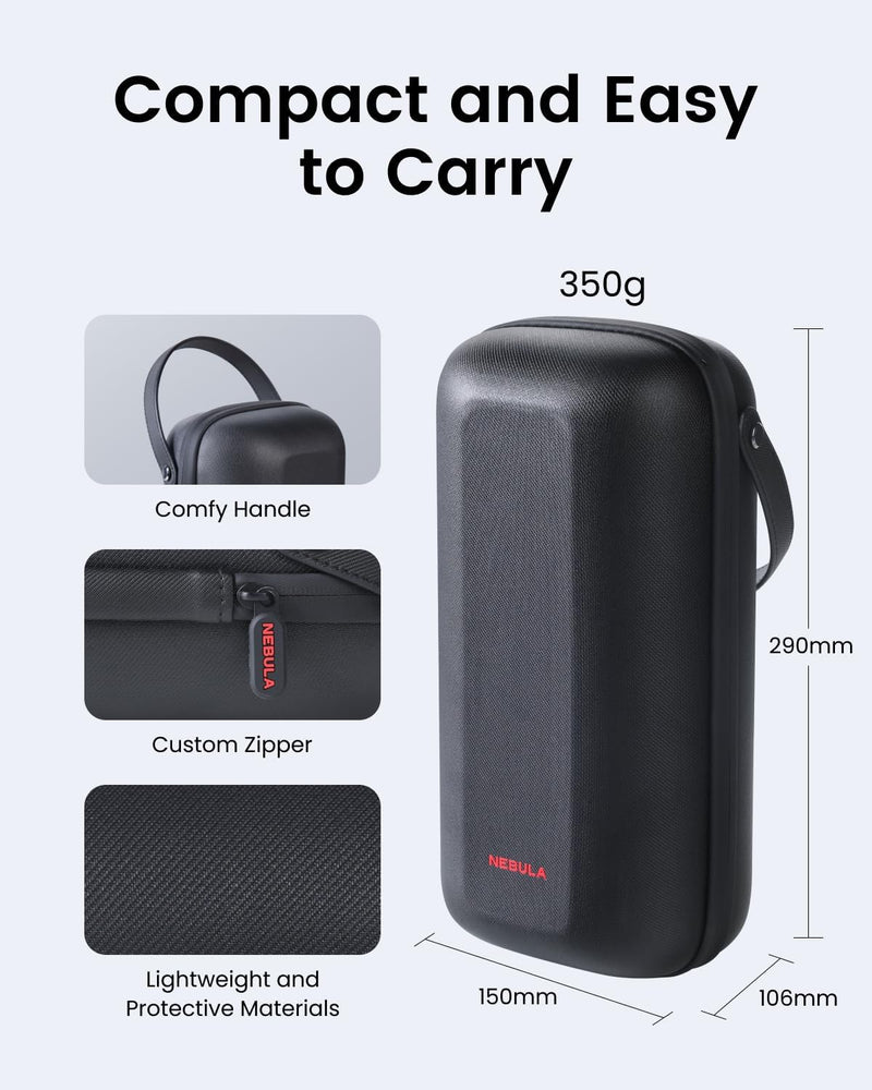 NEBULA Capsule 3 Laser Official All-in-One Travel Case, Customized for Capsule 3 Laser, Adapter, Remote Control, Cables and Stand, Waterproof and Protective Polyester