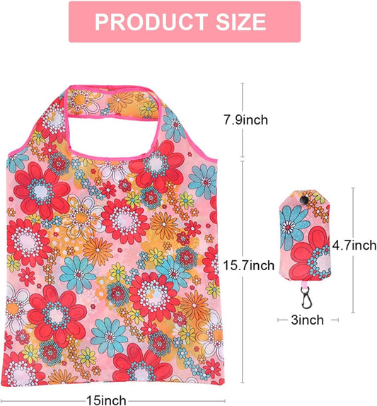 Voittozege 35 Pack Reusable Floral Grocery Bags Foldable Grocery Bags Reusable Shopping Bags Waterproof Reusable Grocery Bags Packable Shopping Bags Machine Washable Bags for Shopping - PuriLite
