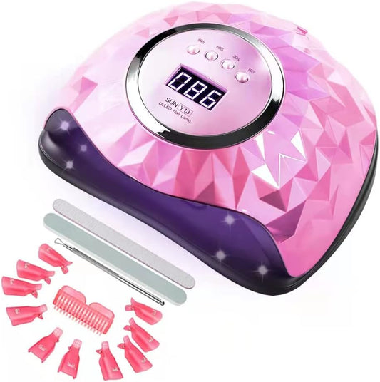 UV LED Nail Lamps, iBigLY 248W Faster Led Nail Dryer for Gel Nails Polish Curing Gel UV Led Lamp with 60 Lamp Beads, 4 Timers, Auto Sensor, Home/Salon Nail UV Light Tools for Fingernail & Toenail