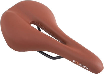 BOOSDEN Bicycle Seat, Comfortable Mountain Bike Saddle for Men & Women, Waterproof Bike Seat with Shockproof Memory Foam, Universal Bike Seat for MTB & BMX & Road & Cruise Bike