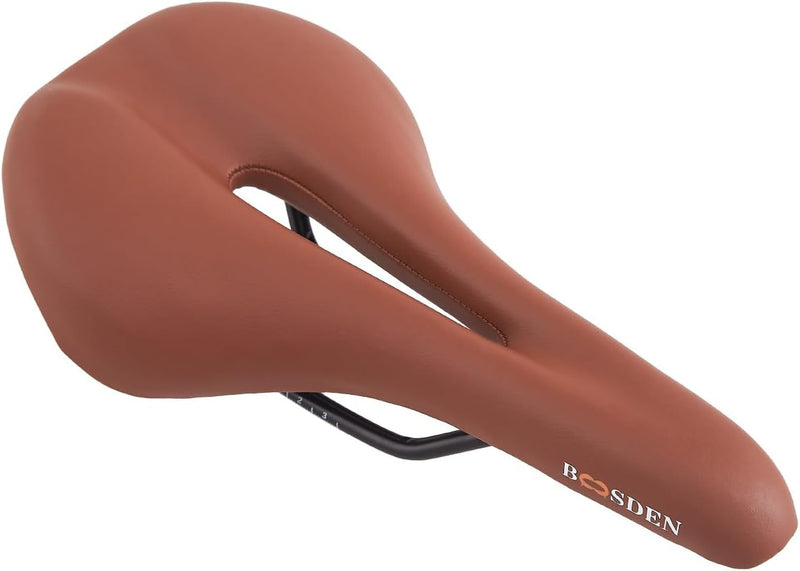 BOOSDEN Bicycle Seat, Comfortable Mountain Bike Saddle for Men & Women, Waterproof Bike Seat with Shockproof Memory Foam, Universal Bike Seat for MTB & BMX & Road & Cruise Bike