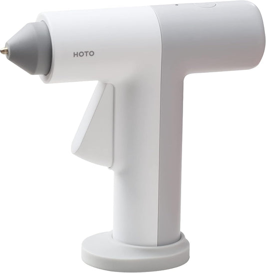 HOTO Hot Glue Gun, Cordless Mini Glue Gun with 10 Melt Glue Sticks, Manual Dispensing, 30S Heating Fast, USB-C Charging, Smart Power-Off, Suitable for Crafting/DIY Arts/Sealing