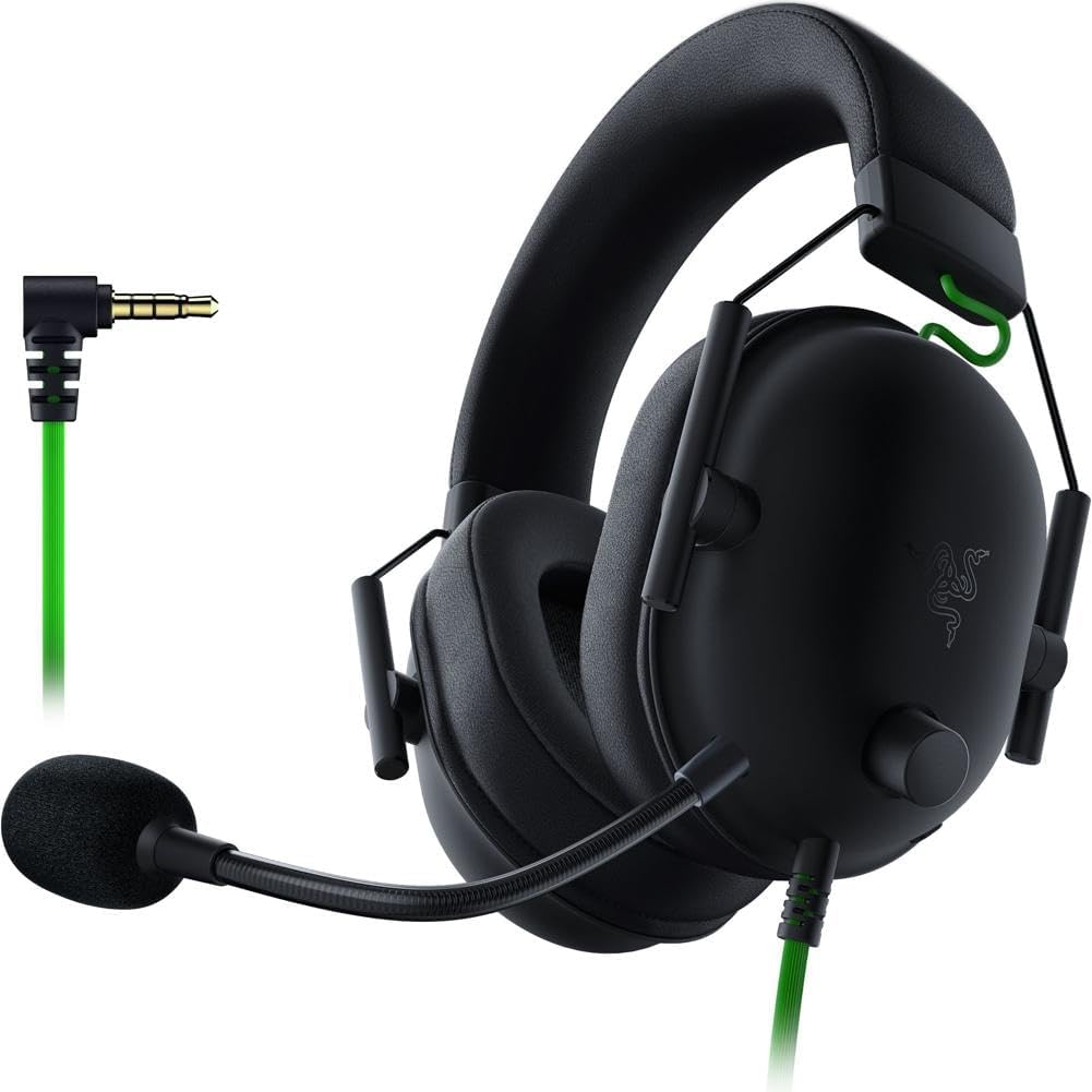 Razer BlackShark V2 X Gaming Headset: 50mm Drivers - Cardioid Mic - Memory Foam Cushion - Lightweight- Comfortable, Noise Isolating Earcups - for PC, PS4, PS5, Switch - 3.5mm Audio Jack - Black