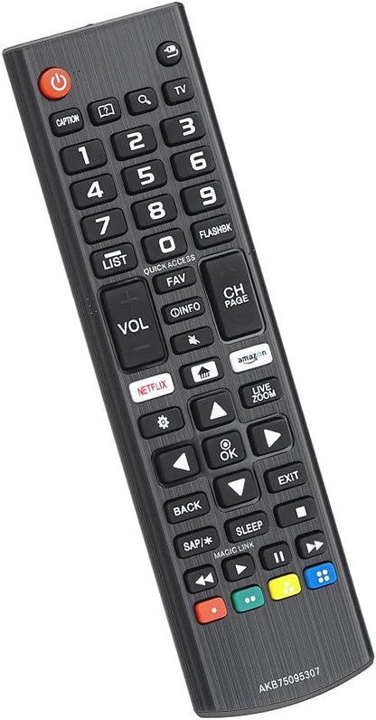 Universal Replacement for All LG Remote Control Smart TV OLED LCD LED HDTV 3D 4K Smart TVs AKB75095307 32LJ550B 43UJ6300 55LJ5500 55UJ6050 with Netflix Amazon Shortcut Buttons AKB75375604 AKB74915305