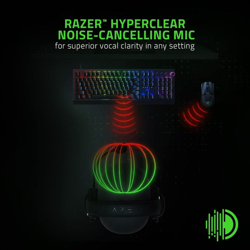 Razer BlackShark V2 X Gaming Headset: 50mm Drivers - Cardioid Mic - Memory Foam Cushion - Lightweight- Comfortable, Noise Isolating Earcups - for PC, PS4, PS5, Switch - 3.5mm Audio Jack - Black