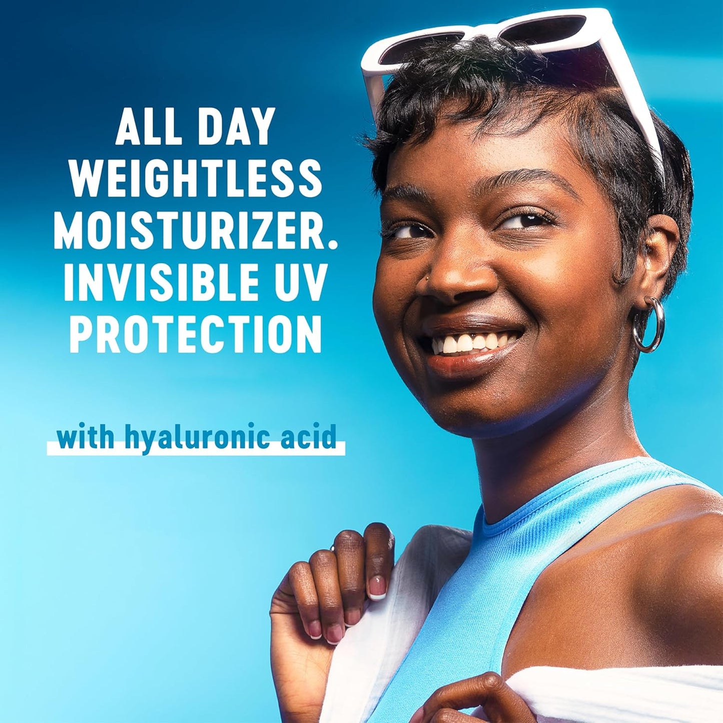 Bioré UV Aqua Rich Weightless Moisturizer with SPF 50 | Dermatologist Tested Face Cream with Invisible UV Protection | 50mL | Made in Canada