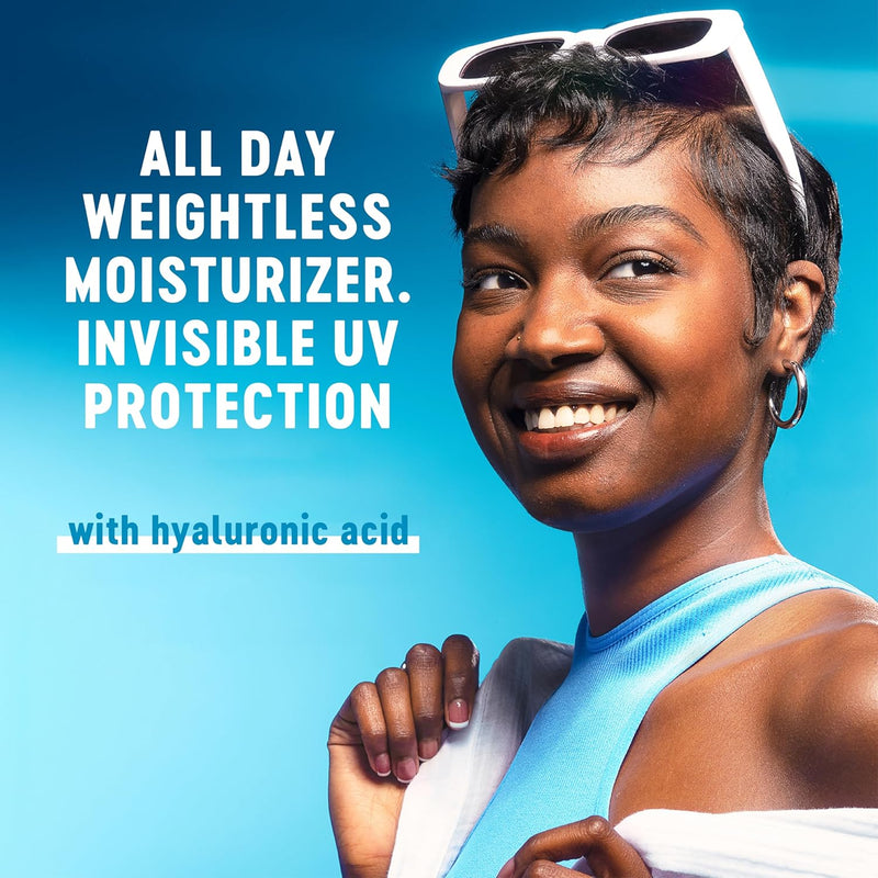Bioré UV Aqua Rich Weightless Moisturizer with SPF 50 | Dermatologist Tested Face Cream with Invisible UV Protection | 50mL | Made in Canada