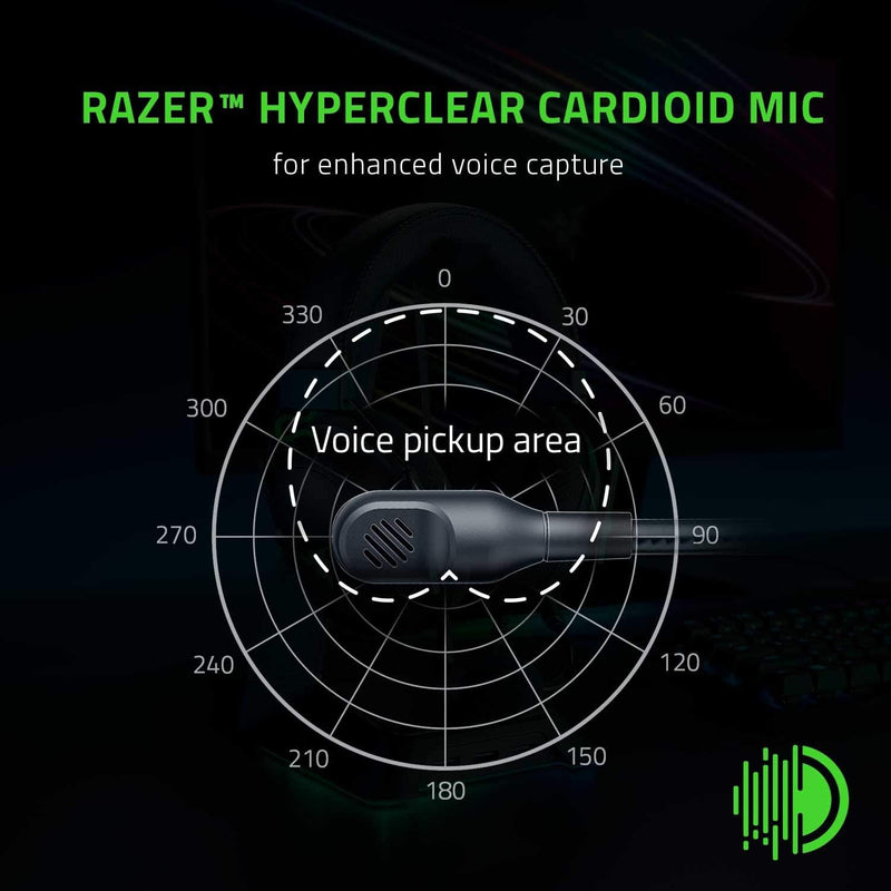 Razer BlackShark V2 X Gaming Headset: 50mm Drivers - Cardioid Mic - Memory Foam Cushion - Lightweight- Comfortable, Noise Isolating Earcups - for PC, PS4, PS5, Switch - 3.5mm Audio Jack - Black