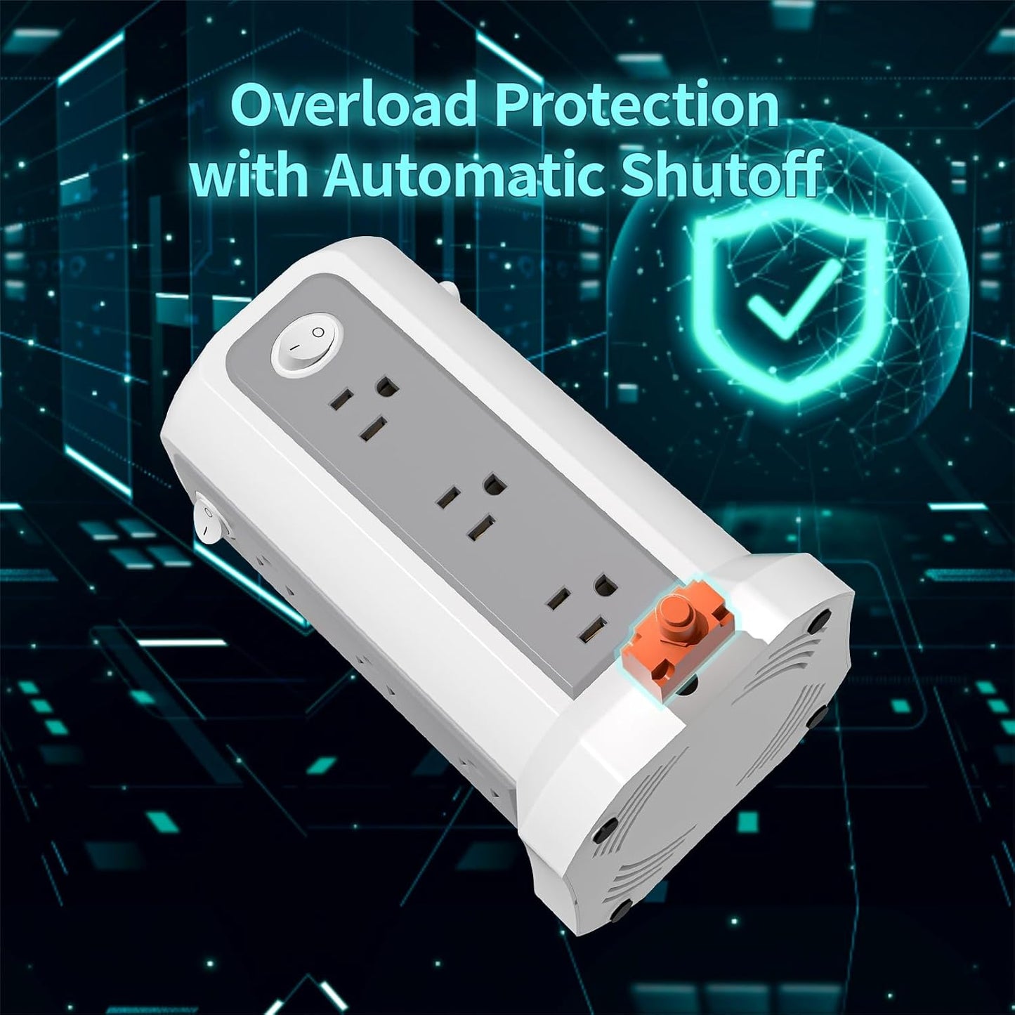 Surge Protector Tower Power Bar with USB C 18W Fast Charging Port, 10FT Extension Cord with 12 AC Outlets, and 5 USB Charging Ports, Power Bars Tower Surge Protection for Home Office DormRoom