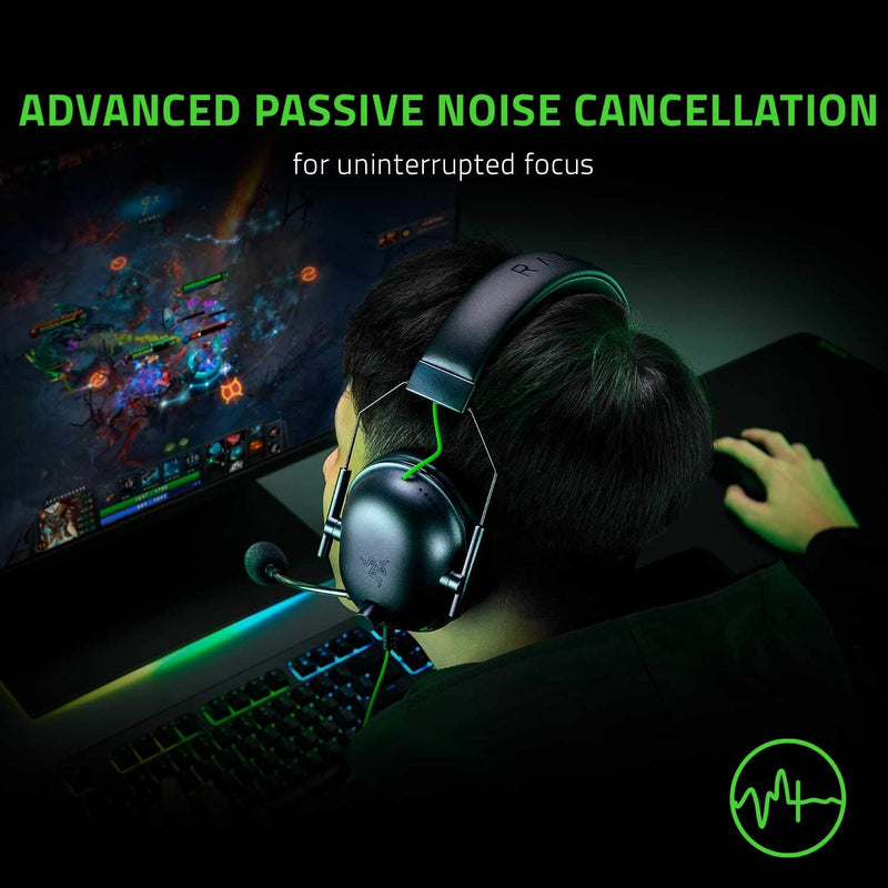 Razer BlackShark V2 X Gaming Headset: 50mm Drivers - Cardioid Mic - Memory Foam Cushion - Lightweight- Comfortable, Noise Isolating Earcups - for PC, PS4, PS5, Switch - 3.5mm Audio Jack - Black