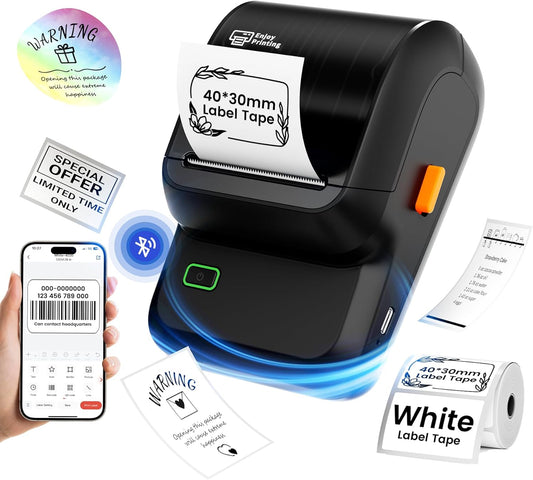 Label Maker,2025 New Version Bluetooth Label Printer,Label Maker Machine with Tape,Versatile App with 150+ Fonts & 500 Templates,Inkless Printer for Phone & Pc,Labeler for Home,Kitchen,Business