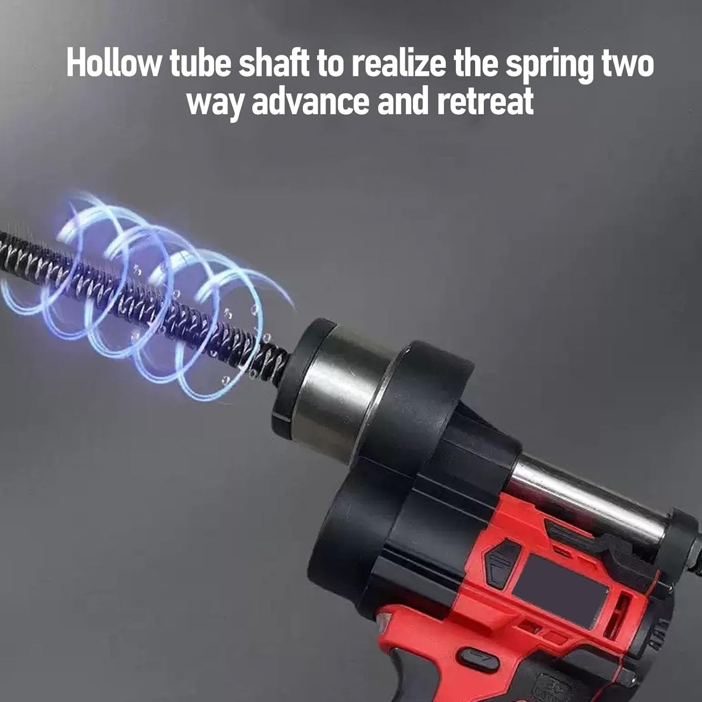 Electric Drain Cleaner with Ergonomic Handle, Auto Clamping, and High Feed Forcefor All Pipes, 7.5m Cleansing Pipe, 1.5m Auger Head Spring (US Plug)