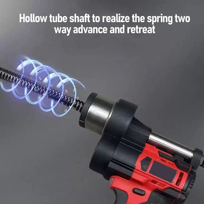 Electric Drain Cleaner with Ergonomic Handle, Auto Clamping, and High Feed Forcefor All Pipes, 7.5m Cleansing Pipe, 1.5m Auger Head Spring (US Plug)
