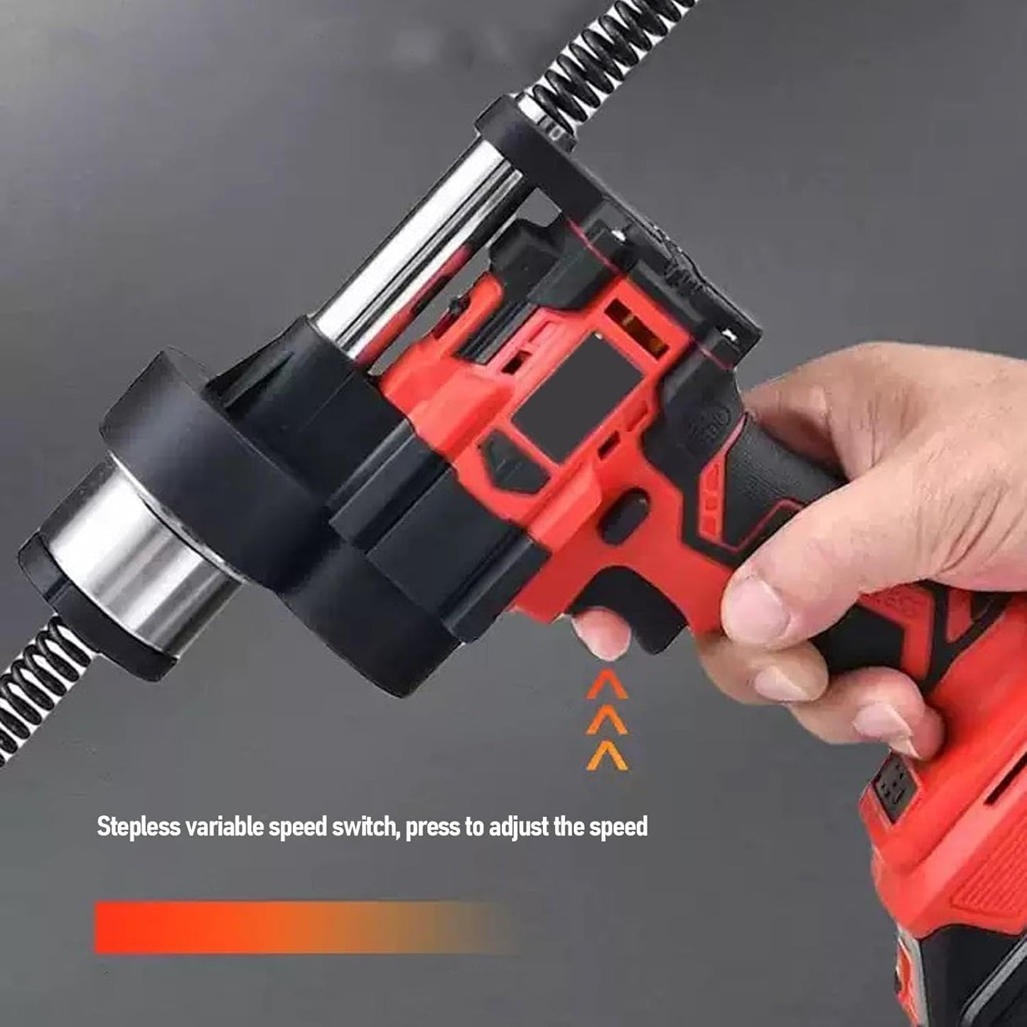 Electric Drain Cleaner with Ergonomic Handle, Auto Clamping, and High Feed Forcefor All Pipes, 7.5m Cleansing Pipe, 1.5m Auger Head Spring (US Plug)