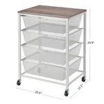 4 Drawer Rolling Cart - PuriLite