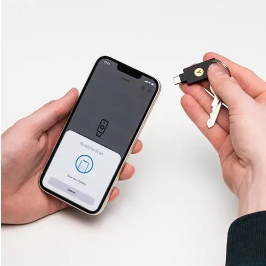 Yubico - YubiKey 5C NFC - Two-Factor authentication (2FA) Security Key, Connect via USB-C or NFC, FIDO Certified (YUBIKEY5CNFC)