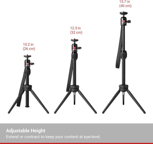 NEBULA Capsule Series Adjustable Tripod Stand, Compact, Aluminum Alloy Portable Projector Stand for Mini Projector, Universal Mount, Swivel Ball Head - PuriLite