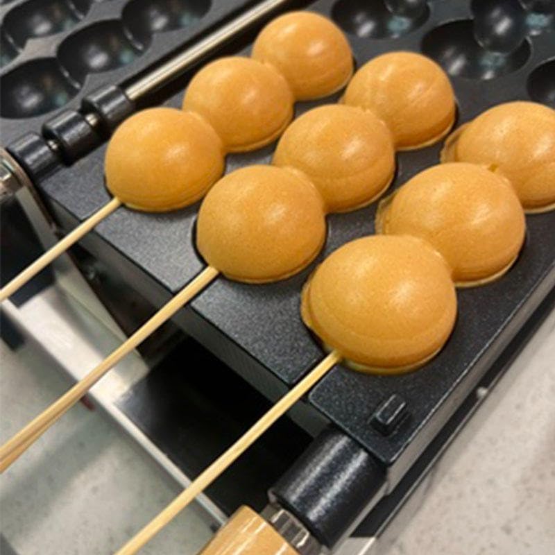 110V 1500WCommercial Electric Bubble Skewer Waffle Ball Machine 6-Grid Teflon Non Stick Pan Stainless Steel Belgium Waffle Ball Stick Maker