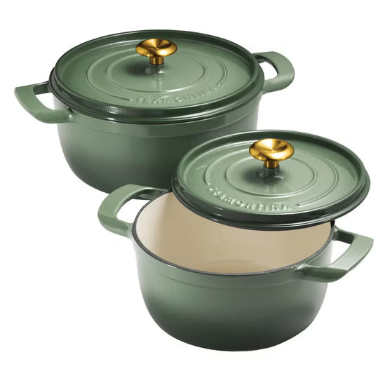 Tramontina 2-Piece Enameled Cast Iron Casserole Set (4 Qt & 7 Qt)