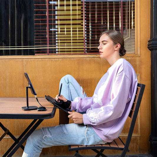 Drawing Tablet - 10x6.25 Inch XP-Pen Deco 01 V3 Drawing Pad, Graphic Tablet 16384 Levels Pressure Battery-Free Pen with Tilt Function and 8 Shortcut Keys, Compatible with PC, Chromebook, Android，MAC