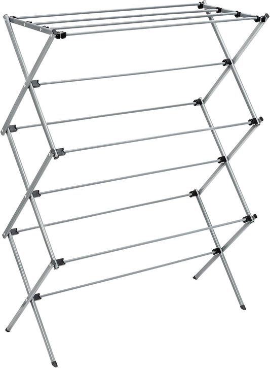 Honey-Can-Do Oversize Collapsible Clothes Drying Rack DRY-09066 Silver, 50 lbs