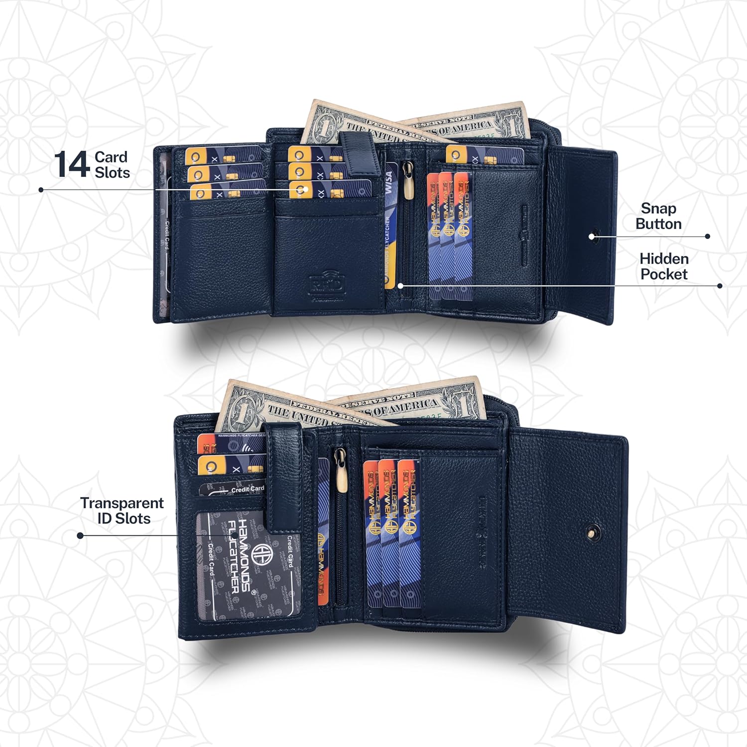 HAMMONDS FLYCATCHER Pure Cow Leather Wallet Combo Gift Set – Wedding Anniversary Gifts for Couples - PuriLite