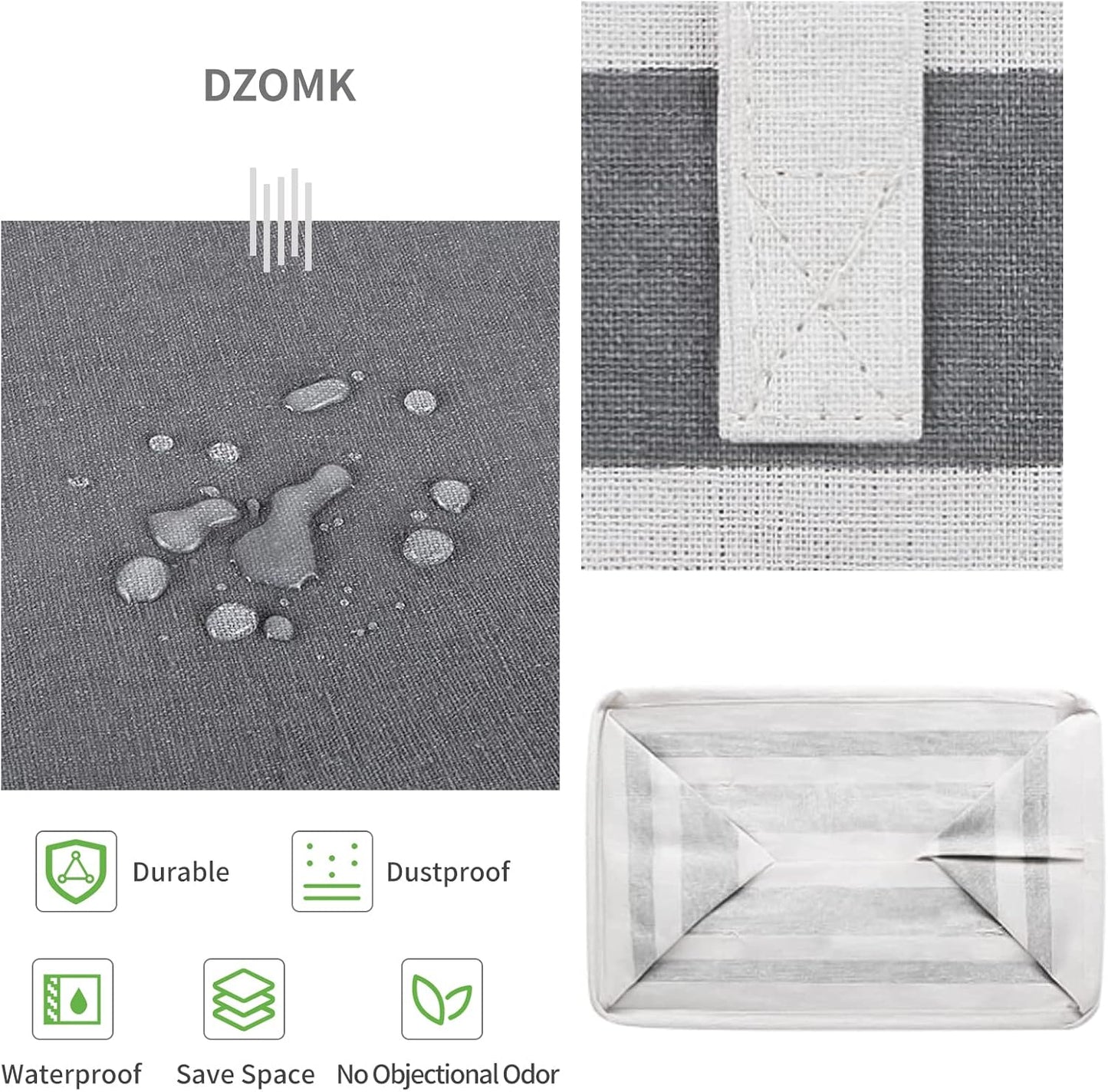 DZOMK 3-Pack Large Laundry Basket,80L Collapsible Large Laundry Baskets with Easy Carry Handles Freestanding Waterproof Clothes Hamper Storage Basket for Toys Clothes Organizer(Gradient Grey)