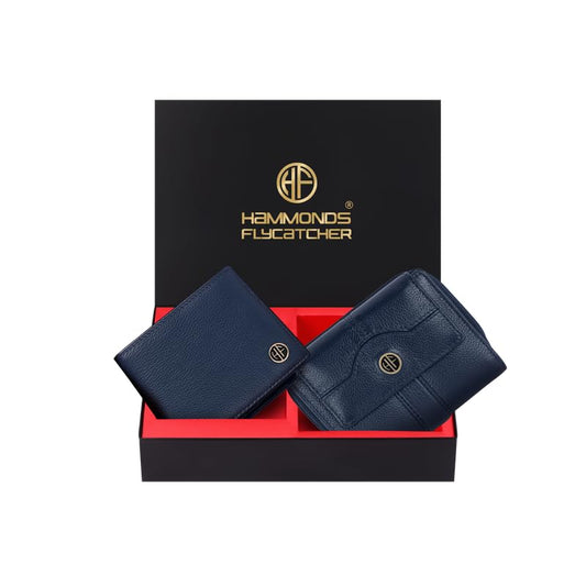 HAMMONDS FLYCATCHER Pure Cow Leather Wallet Combo Gift Set – Wedding Anniversary Gifts for Couples - PuriLite