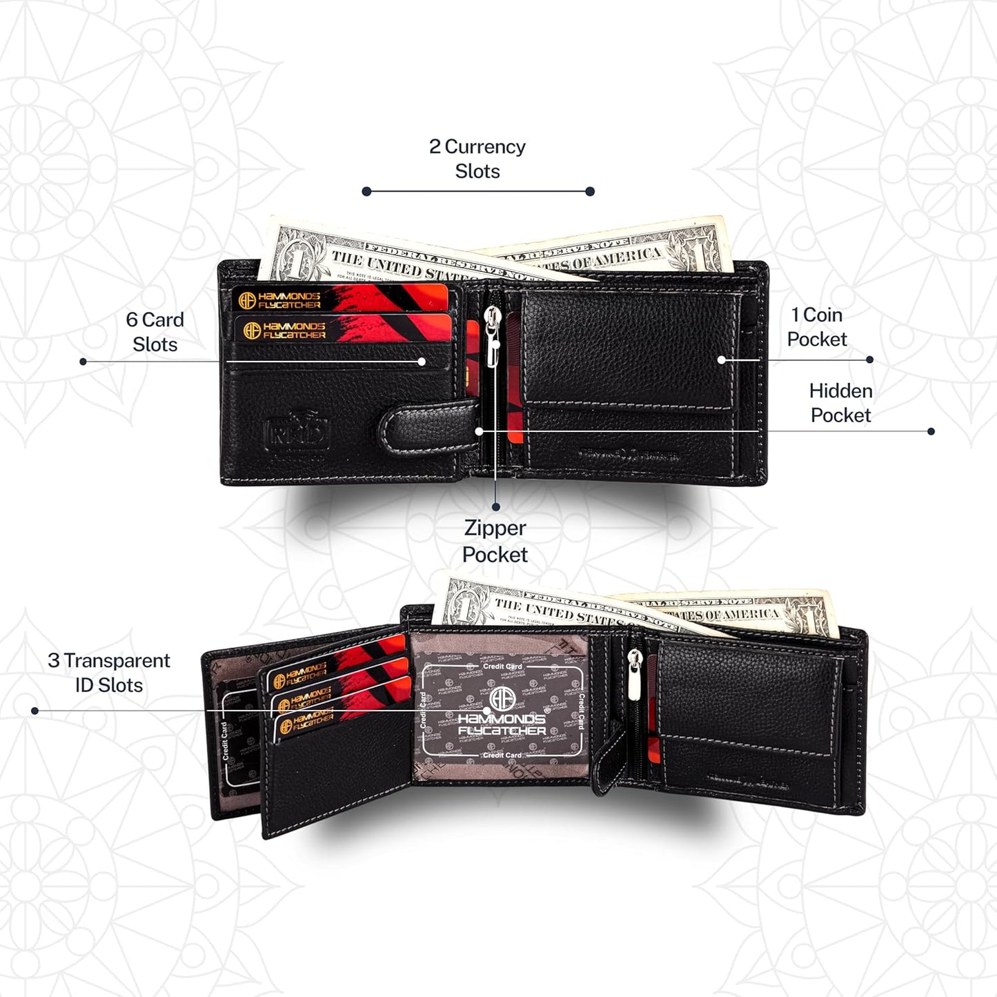 HAMMONDS FLYCATCHER Pure Cow Leather Wallet Combo Gift Set – Wedding Anniversary Gifts for Couples - PuriLite