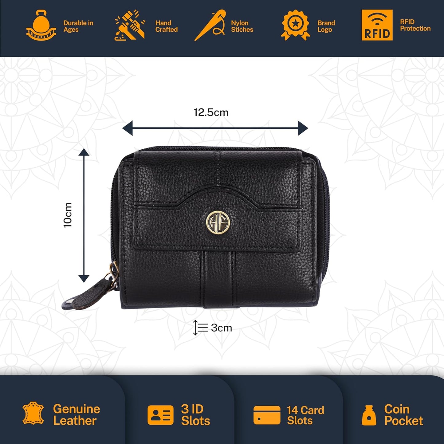 HAMMONDS FLYCATCHER Pure Cow Leather Wallet Combo Gift Set – Wedding Anniversary Gifts for Couples - PuriLite