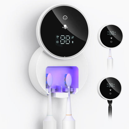 Toothbrush Sanitizer - Electric Toothbrush Holder - UV Toothbrush Cleaner - Wall-Mounted Toothbrush Cleaner - Smart Toothbrush Cleaner - PuriLite